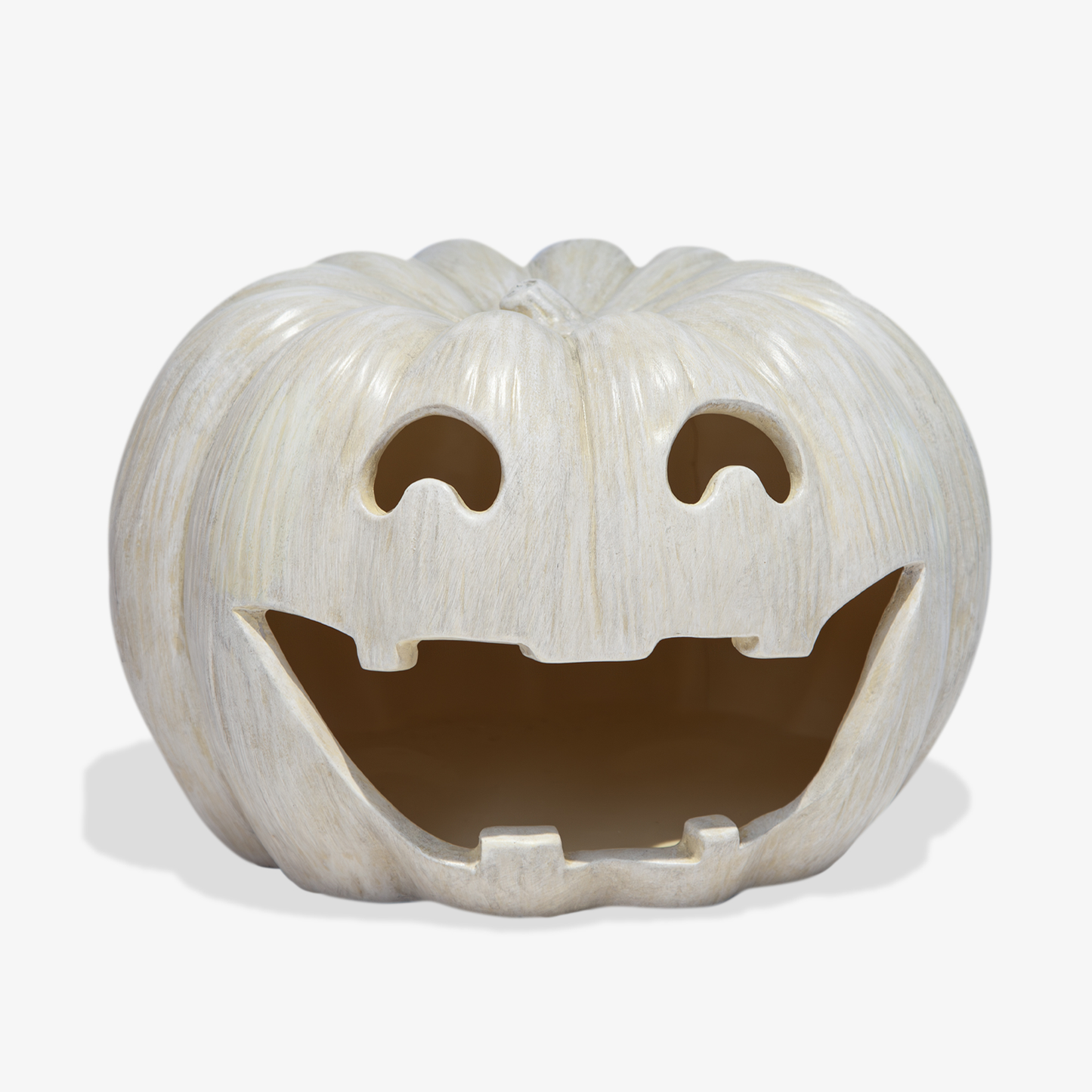 Perfectly Pale Jack-o'-lantern Pumpkin Tealight Holder