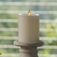 Pearl Ivory Flameless Candle Pillar - Recessed Top