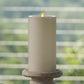 Pearl Ivory Flameless Candle Pillar - Recessed Top