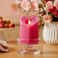 Raspberry Sorbet Flameless Candle Heart Pillar