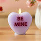 Gentle Lavender Flameless Candle Candy Heart "BE MINE"