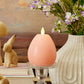 Chalky Mellow Peach Flameless Candle Easter Egg