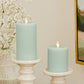 Chalky Linen Fresh Mint Flameless Candle Pillar