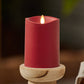 Cherry Red Outdoor Flameless Candle Pillar