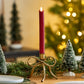 Holiday Red Glitter Flameless Candle Taper