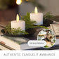 White Flameless Candle Tealights - Flat Top - Set of 2