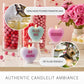 Pastel Orchid Flameless Candle Candy Heart "XOXO"