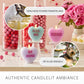 Fresh Mint Flameless Candle Candy Heart "KISS ME"