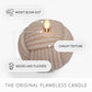 Timeless Taupe Flameless Candle Rope Ball