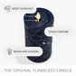 Midnight Blue Embossed Fish Scale Flameless Candle Pillar