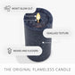 Midnight Blue Seaglass Flameless Candle Pillar