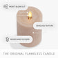Timeless Taupe Seaglass Flameless Candle Pillar