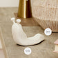 White Speckled Ceramic Snail Candle Holder for Spring Flameless Candle Spheres
