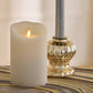 Dazzling White Glitter Flameless Candle Pillars