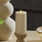 Pearl Ivory Rechargeable Wick To Flame Flameless Candle Pillar