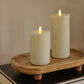 Pearl Ivory Rechargeable Wick To Flame Flameless Candle Pillar