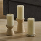 Pearl Ivory Rechargeable Wick To Flame Flameless Candle Pillar