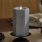 Brilliant Silver Hexagon Flameless Candle Pillar