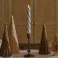Champagne Glow Candy Cane Glitter Flameless Candle Taper