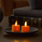 Set of 2 Russet Orange Tealights