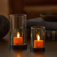 Set of 2 Russet Orange Tealights