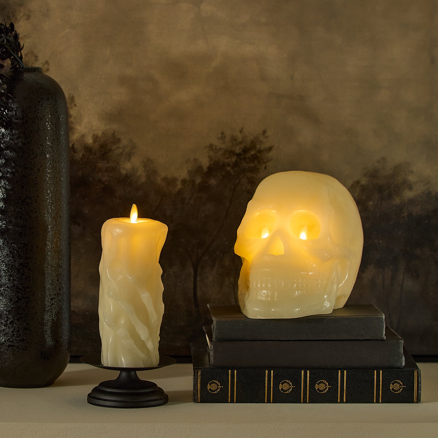 Pearl Ivory Skeleton Hand Pillar