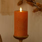 Glitter Marmalade Ribbed Flameless Candle Pillar