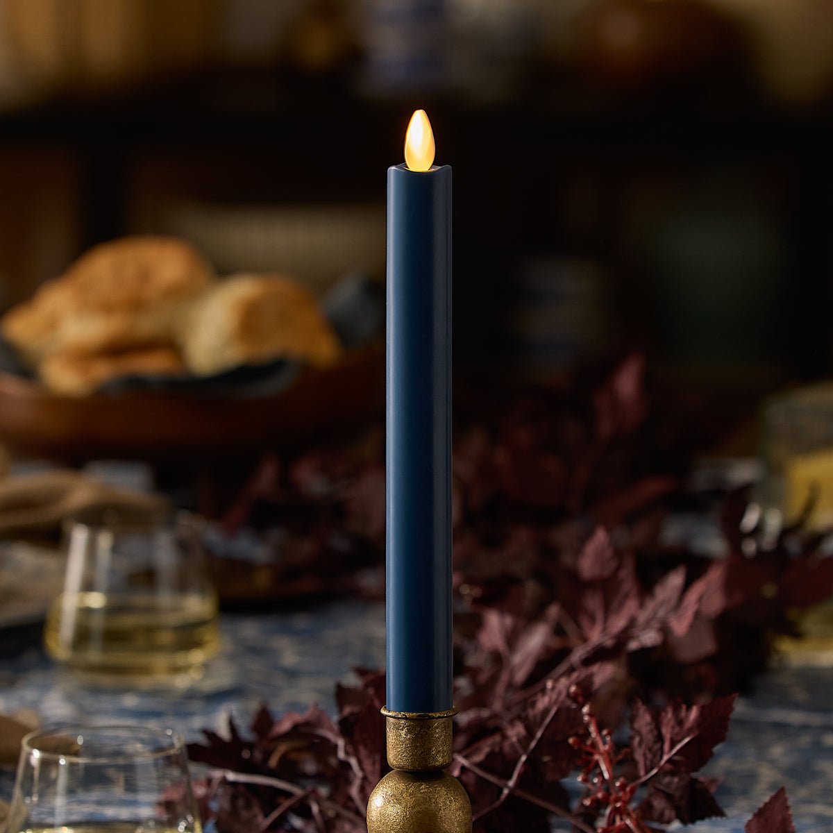 Blue Opal Flameless Candle Taper