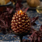 Metallic Cappuccino Flameless Candle Pinecone