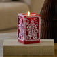 Holiday Red Santa Vignette Flameless Candle