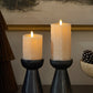 White Swan Sweater Knit Flameless Candle Pillar