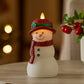 White Glitter Snowmom Flameless Candle