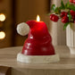 Holiday Red Santa Hat Flameless Candle