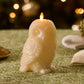 White Swan Glitter Snowy Owl Flameless Candle