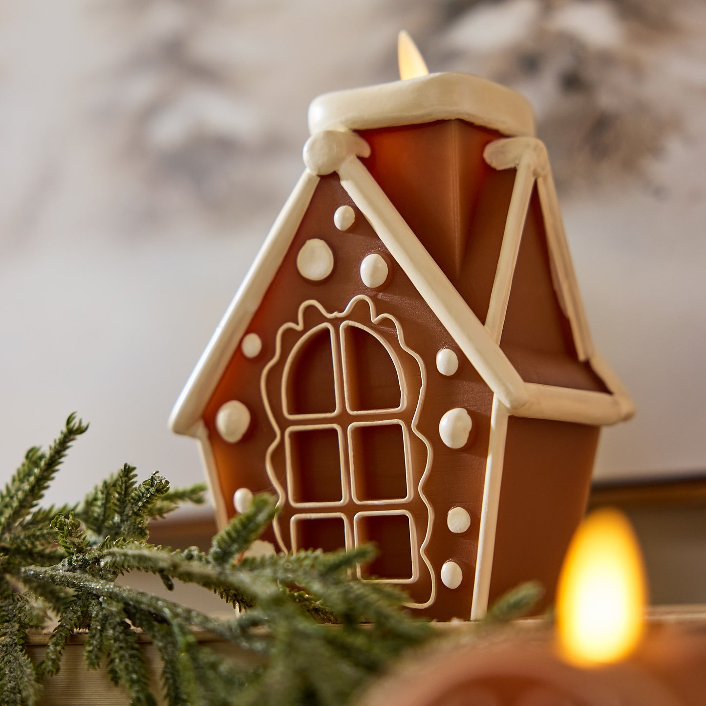 Gingerbread House Flameless Candle