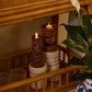 Cherry Mahogany Chalky Slim Tiki Flameless Candle Pillar