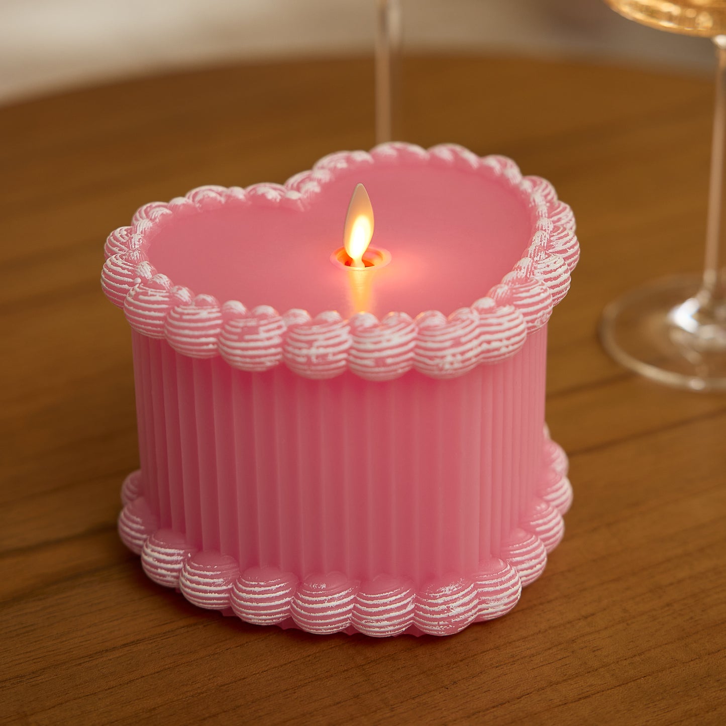 Sweet Pink Heart Cake