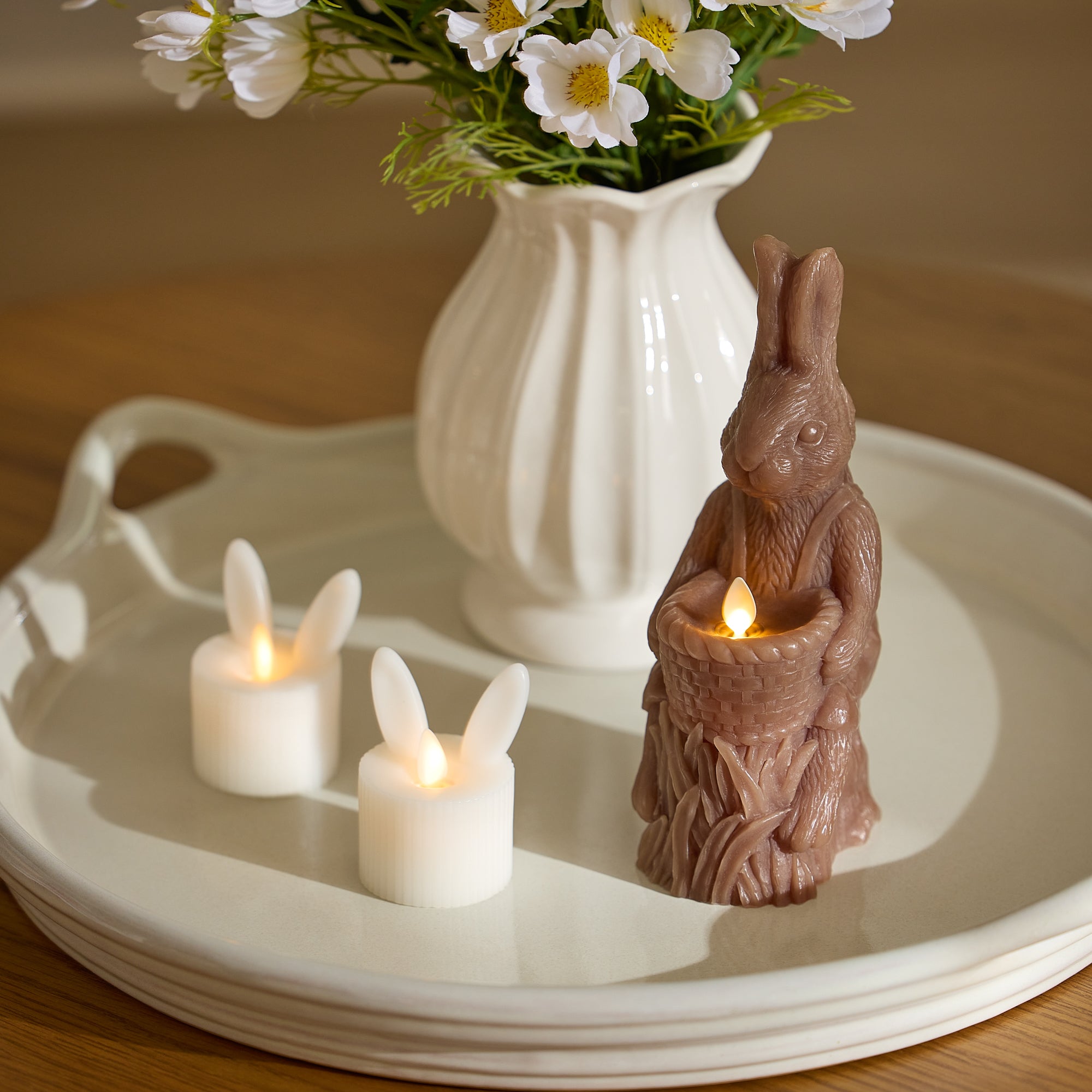 Chocolate Flameless Candle Rabbit – Luminara