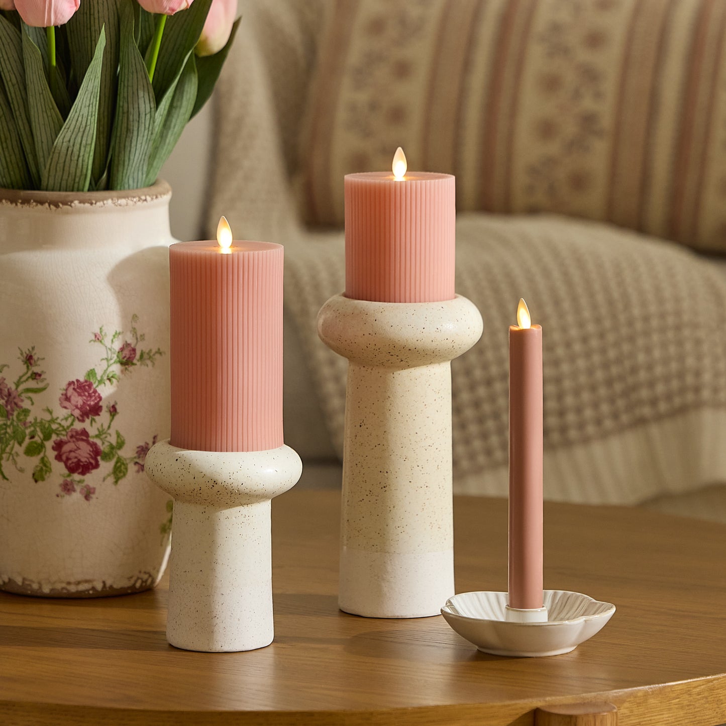 Soft Clay Flameless Candle Taper