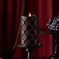 Black Embossed Fretwork Flameless Candle Pillar