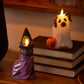 Bright White Flameless Candle Ghost Dog