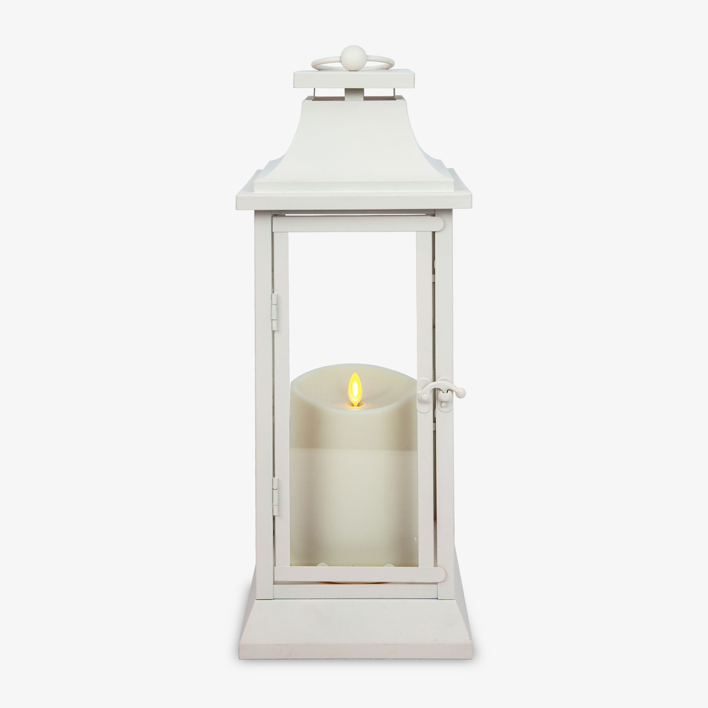 Ivory Heritage Lantern with Outdoor Flameless Candle and Remote