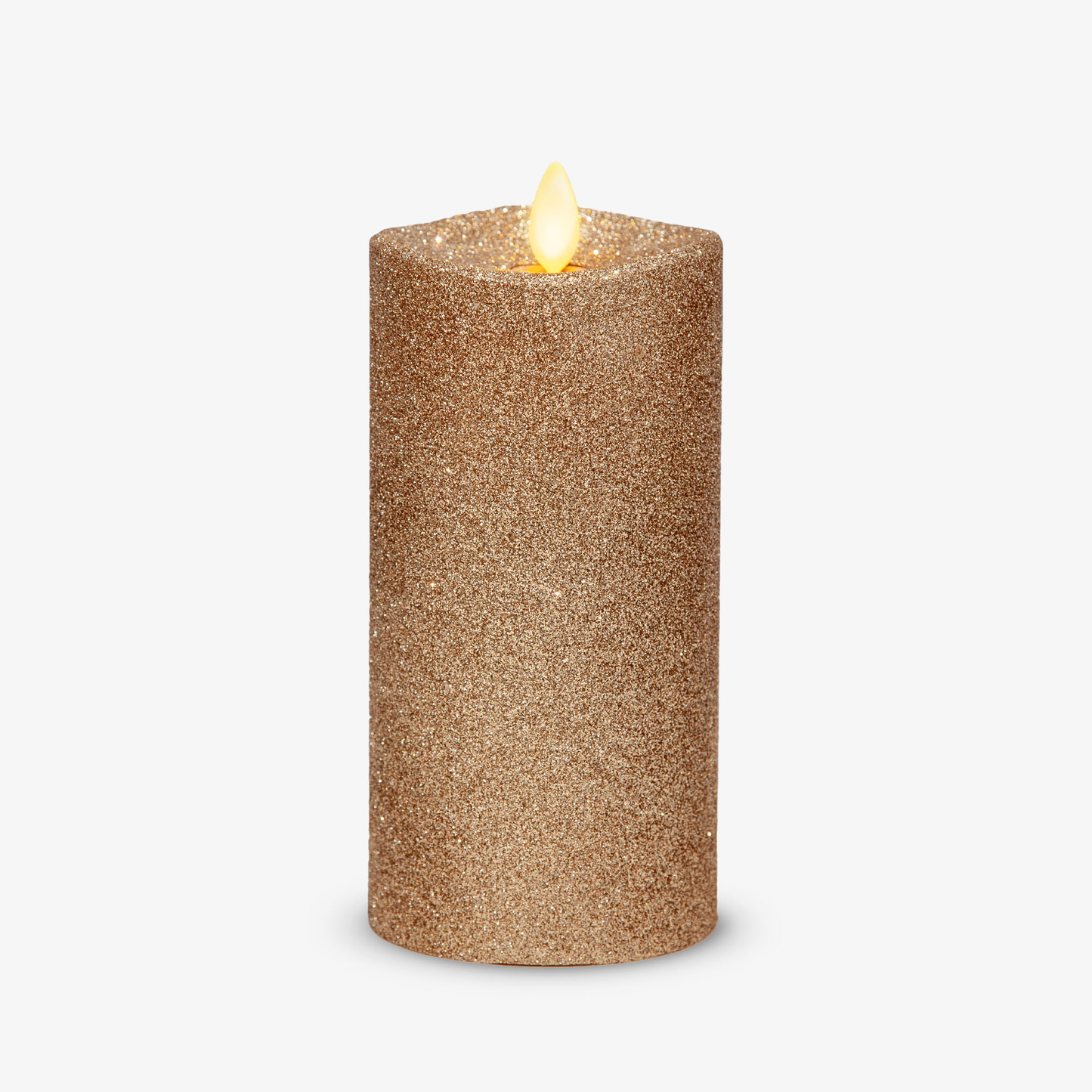 an image of Luminara's gold glitter candle