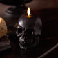 Black Small Flameless Candle Skull