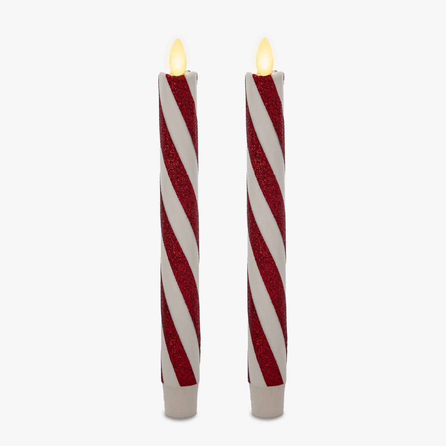 an image of Luminara's candy cane flameless candle