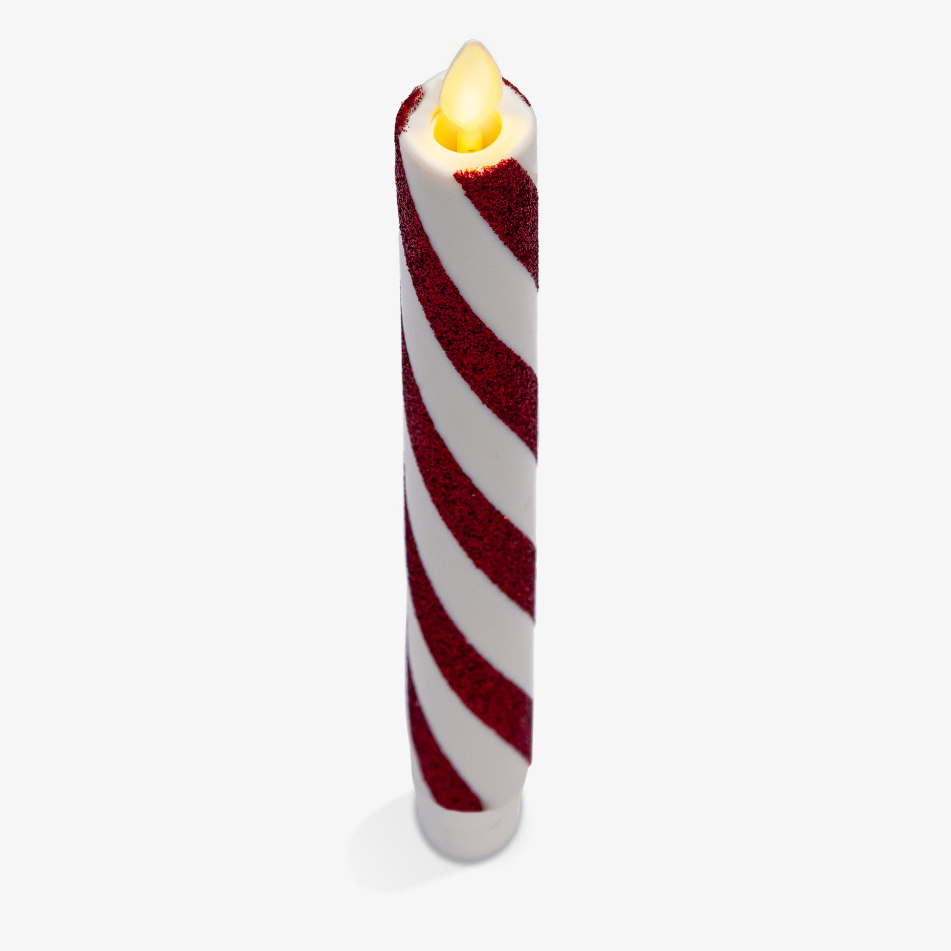 an image of Luminara's candy cane flameless candle