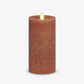 Adobe Seaglass Flameless Candle Pillar - Recessed Top