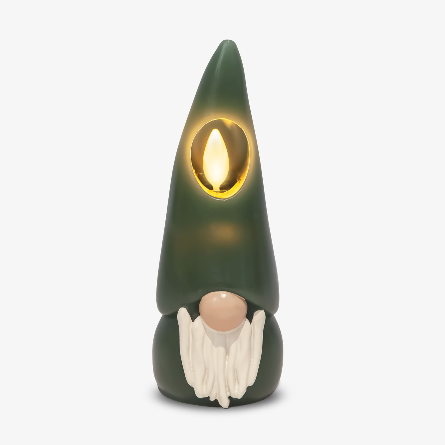 Green Flameless Candle Gnome