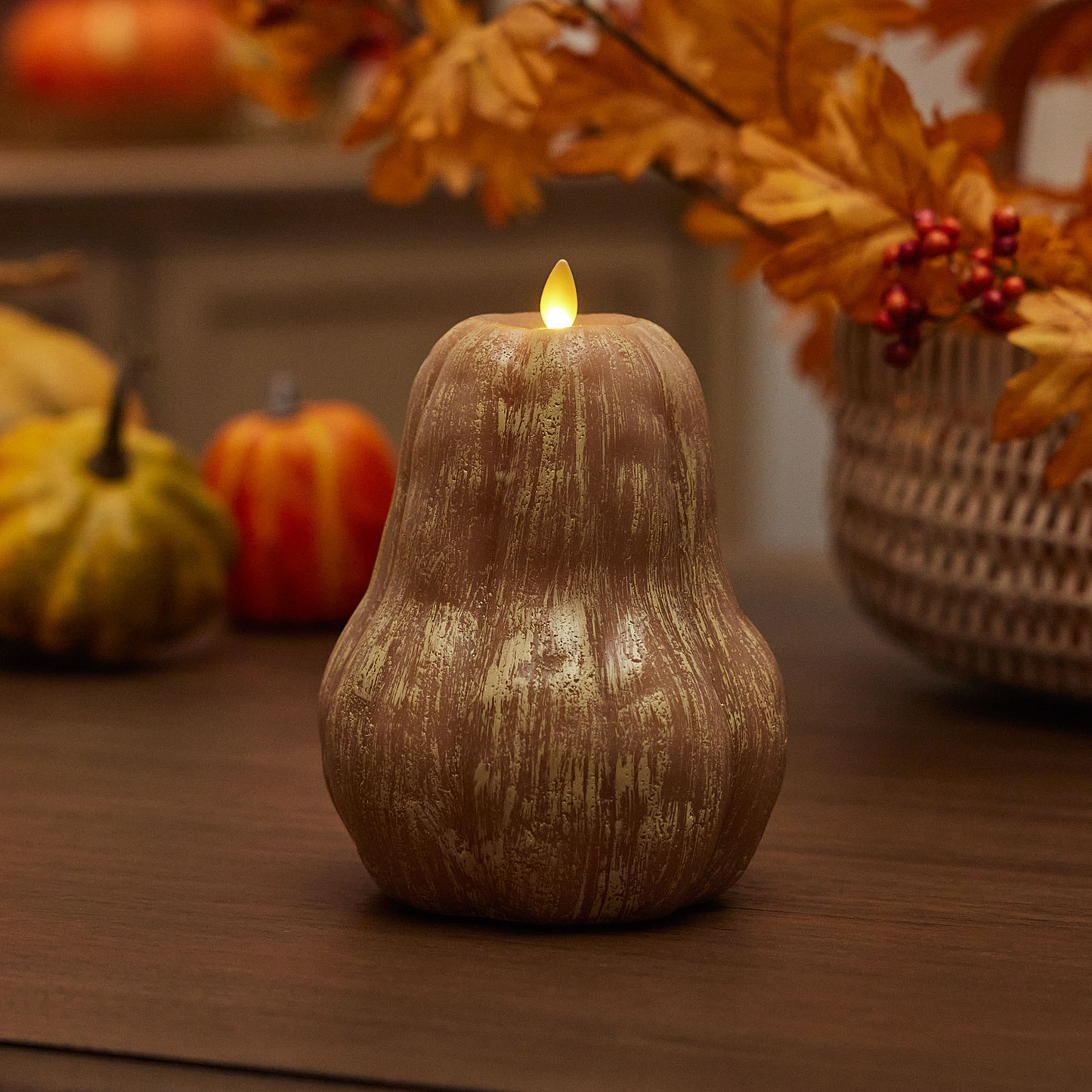 Natural Flameless Candle Gourd