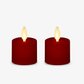Burgundy Flameless Candle Tealights - Flat Top - Set of 2